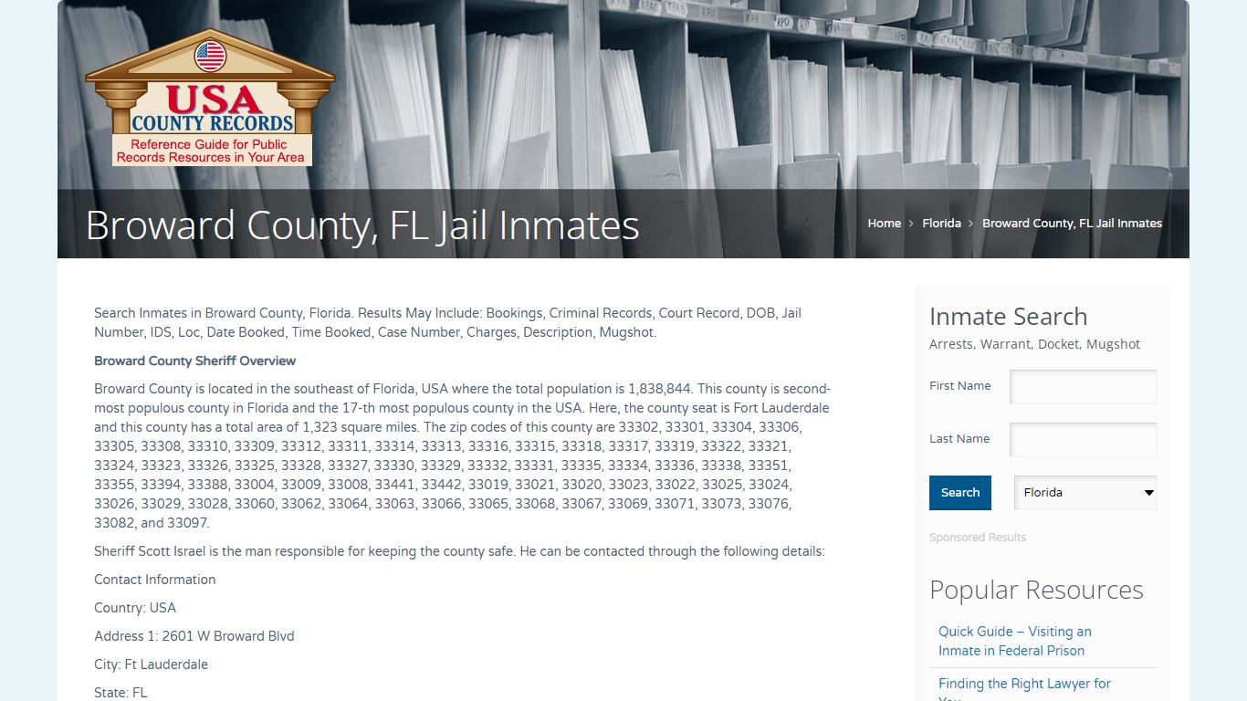 Broward County, FL Jail Inmates | Name Search